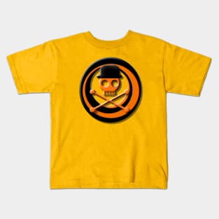 Orange Skull Clockwork Kids T-Shirt